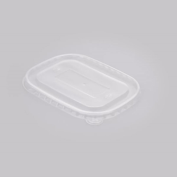 Bio Tek Oval Clear Plastic Lid - Fits Serving Container - 100 count box