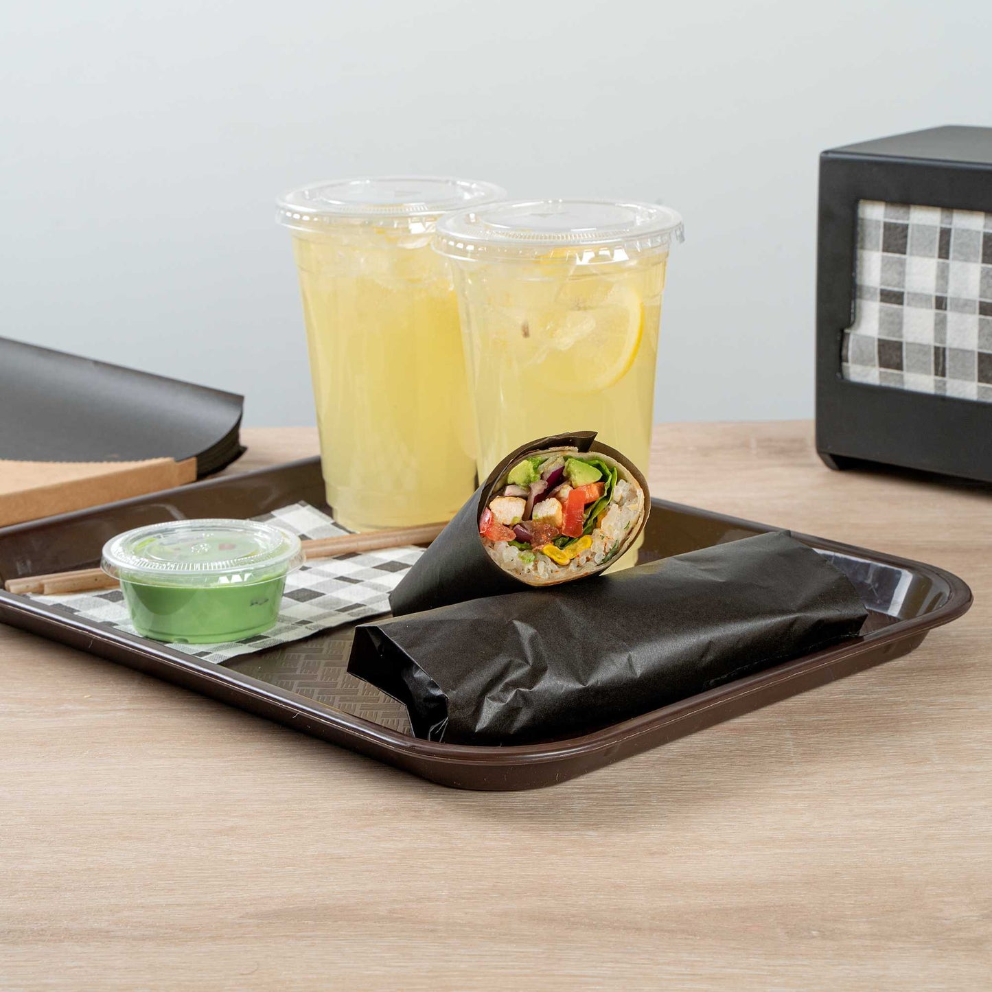 Chef 101 No PFAS Added Black Paper Food Wrap and Basket Liner - Greaseproof, Compostable - 15" x 11" - 2000 count box