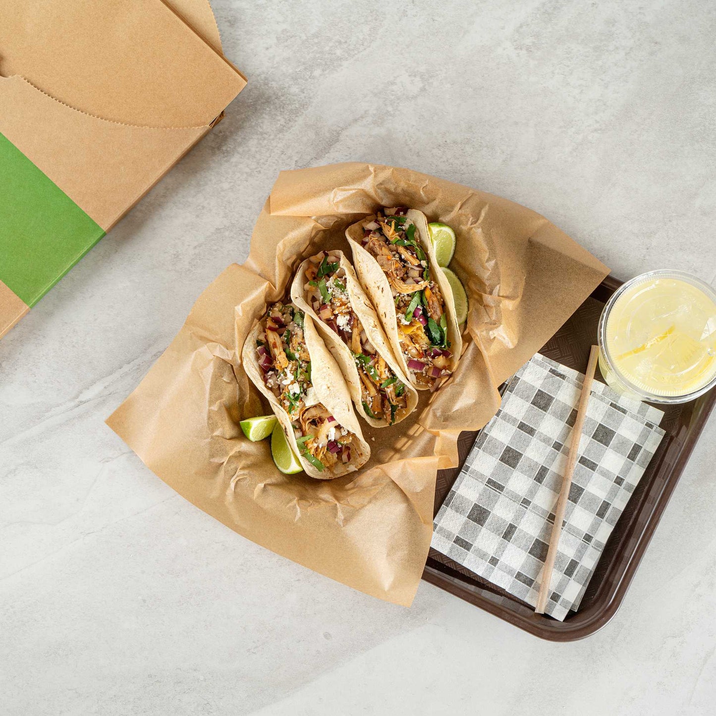 Chef 101 No PFAS Added Kraft Paper Food Wrap and Basket Liner - Greaseproof - 15" x 11" - 2000 count box