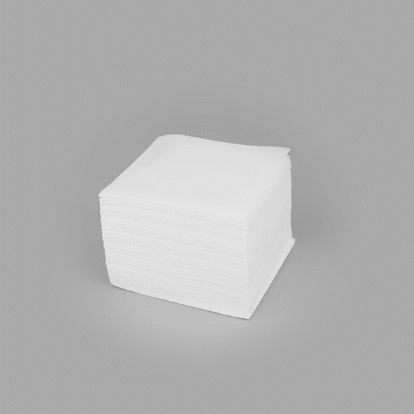 Luxenap Square White Paper Linen-Feel Cocktail Napkin - Air Laid - 9 1/2" x 9 1/2" - 1600 count box