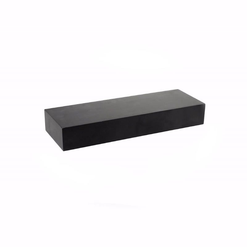 Cater Tek Rectangle Black Bamboo Short Riser - 20 1/2" x 7" x 3 1/4" - 1 count box