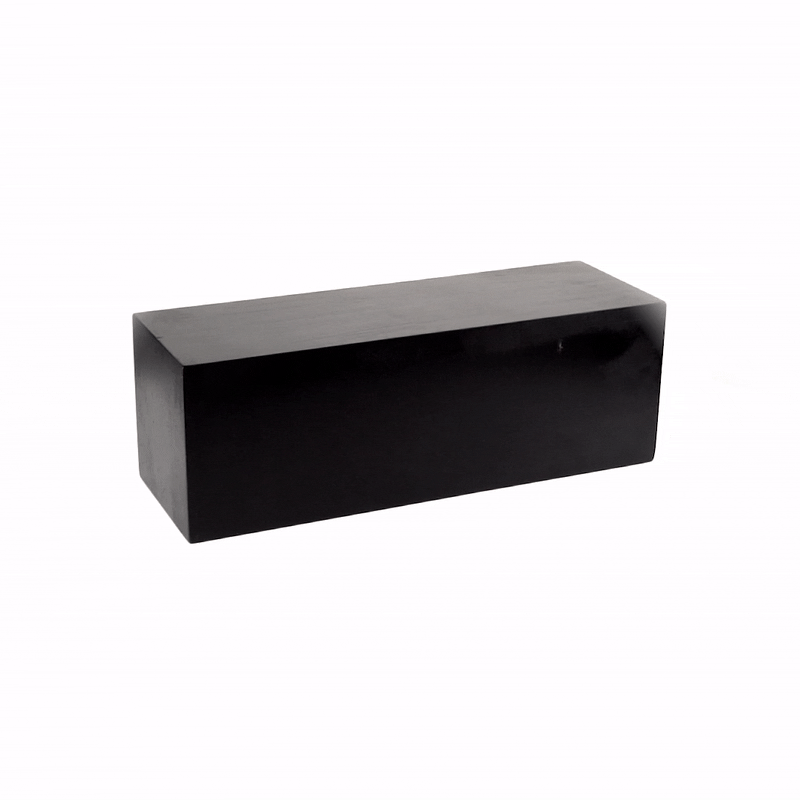 Cater Tek Rectangle Black Bamboo Medium Riser - 20 1/2" x 7" x 7" - 1 count box