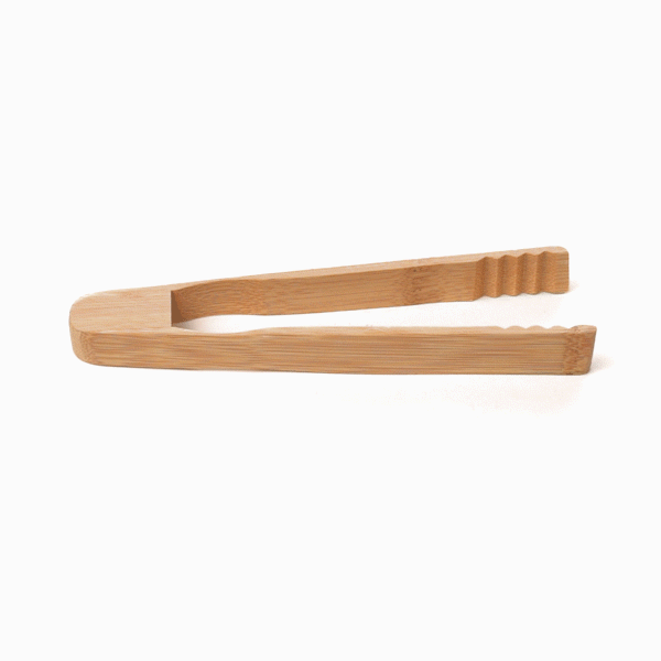 Bambuddha Natural Bamboo Ridged Tong - 7" - 10 count box