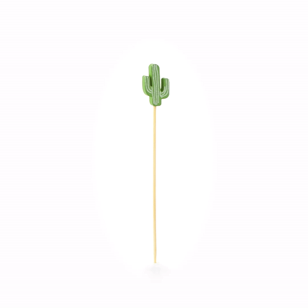 Pixy Green Bamboo Cactus Pick - 4 3/4" - 1000 count box