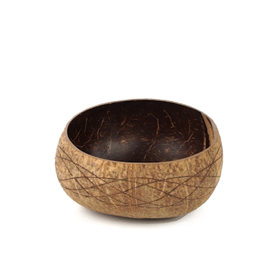 Coco Casa 21 oz Handmade River Coconut Bowl - 10 count box