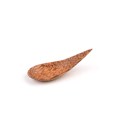 Coco Casa Natural Handmade Teardrop Coconut Spoon - 3 1/4" x 1 1/2" - 40 count box