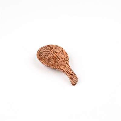 Coco Casa Natural Handmade Coconut Spoon / Scoop - 3 3/4" x 1 3/4" - 40 count box