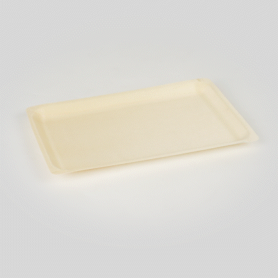 Taipei Rectangle Natural Poplar Plate - 10 3/4'' x 6 1/4'' x 1/2'' - 50 count box