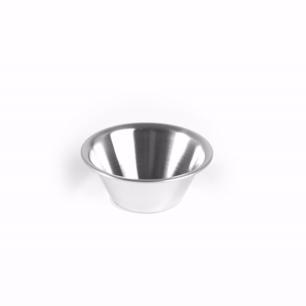 Met Lux 2 oz Stainless Steel Condiment Cup - 2 3/4" x 2 3/4" x 1" - 10 count box