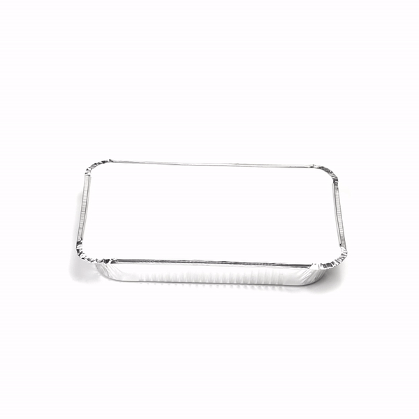 Foil Lux White Paper Flat Foil-Laminated Board Lid - Fits 4 lb Take Out Container - 100 count box