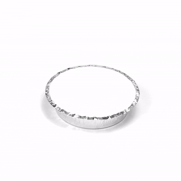 Foil Lux Round White Paper Flat Foil-Laminated Board Lid - Fits 7" Take Out Pan - 100 count box