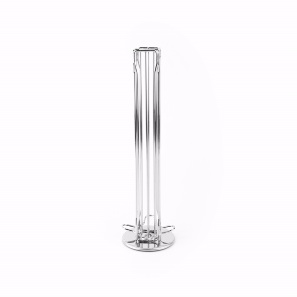 Restpresso Iron Coffee Pod / Capsule Holder - Revolving, Holds 40 Nespresso Capsules - 4 1/2" x 4 1/2" x 14 1/2" - 1 count box