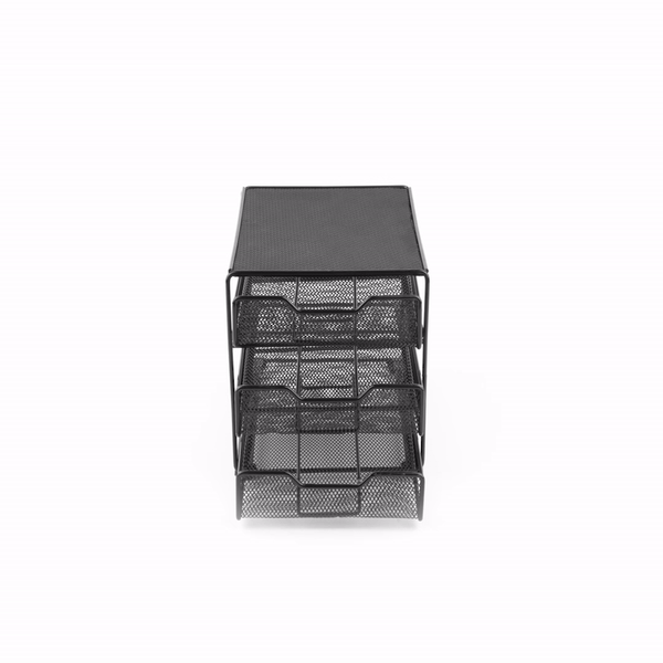 Restpresso Iron Coffee Pod / Capsule Storage Drawer - 3-Tier, Holds 36 K-Cups - 7" x 8 1/2" x 7 1/2" - 1 count box