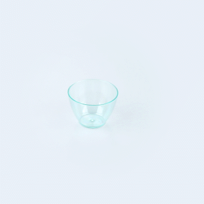 Mini Serve 2 oz Round Seagreen Plastic Mini Tasting Bowl - 2" x 2" x 1 1/2" - 100 count box