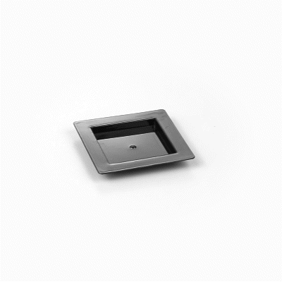 Mini Serve Square Black Plastic Mini Edge Plate - 2 3/4" x 2 3/4" - 25 count box