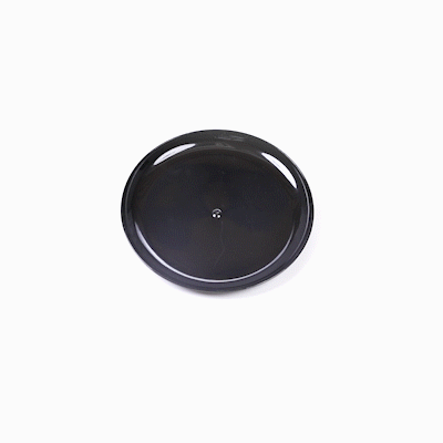 Maxi Serve Round Black Plastic Medium Elegant Plate - 7" x 7" - 100 count box