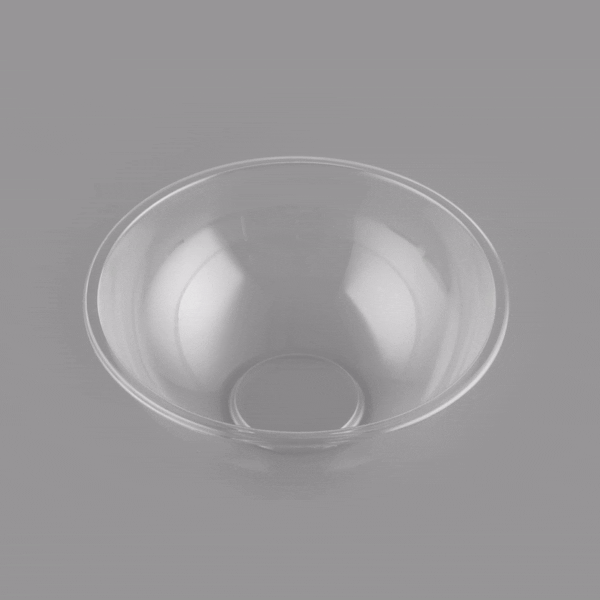 Maxi Serve 18 oz Round Clear Plastic Salad Bowl - 6" x 6" x 2 1/2" - 200 count box