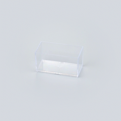 Mini Serve 3 oz Rectangle Clear Plastic Dessert Cup - Stackable - 2 3/4" x 1 1/2" x 1 1/2" - 20 count box