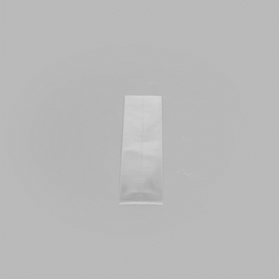 Bag Tek Clear Plastic Gusset Bag - High Clarity, Heat Sealable - 2" x 2" x 8 1/4" - 100 count box