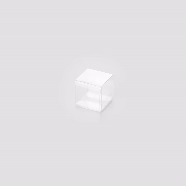 Sweet Vision Cube Clear Plastic Favor Box - Folding Top - 1 1/2" x 1 1/2" x 1 1/2" - 100 count box