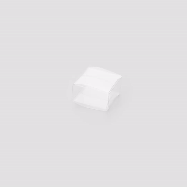 Sweet Vision Square Clear Plastic Favor Box - Folding Top - 2" x 2" x 1" - 100 count box