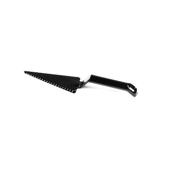 Cater Tek Black Plastic Cake Server - Recyclable - 10" x 2" x 1" - 10 count box