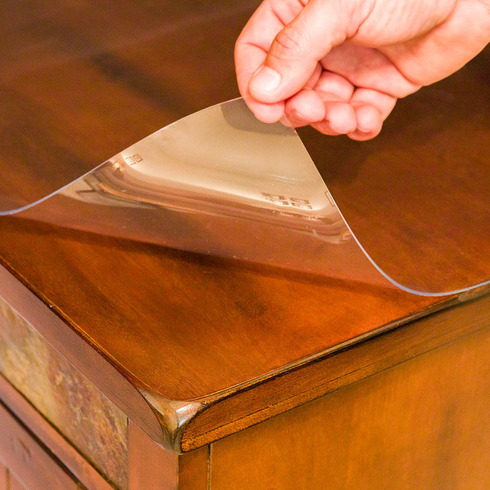 Table Tek Rectangle Clear Plastic Heavy-Duty Protective Table Cover - 1.5mm Thick - 36" x 24" - 1 count box