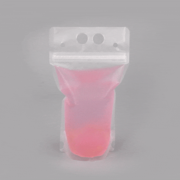Bag Tek 17 oz Clear Plastic Drink Pouch - Single Zipper - 5" x 9" x 1 1/2" - 100 count box