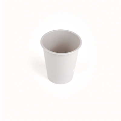 Bev Tek 12 oz Round Matte Gray Plastic Hot / Cold Drinking Cup - 3 1/2" x 3 1/2" x 4" - 100 count box