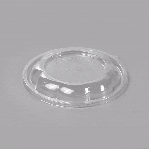 Thermo Tek Clear Plastic Ergo-Grip Bowl Lid - Fits 24 / 32 / 48 oz - 500 count box