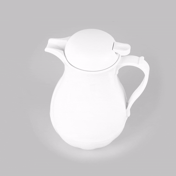 Restpresso 64 oz White Thermal Coffee Carafe / Server - 8 3/4" x 6 1/4" x 11" - 10 count box