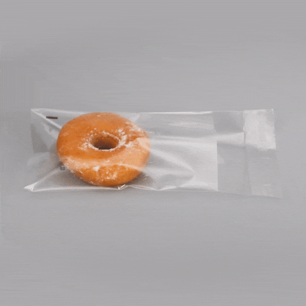 Bag Tek Clear Plastic Lip and Tape Bag - Self Sealing - 6" x 4" - 100 count box