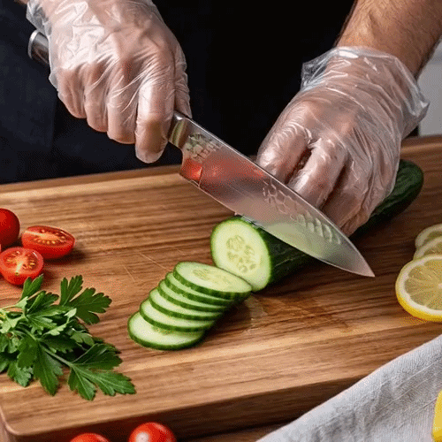Eco Serve Clear Plastic Large Compostable Gloves - Powder-Free - 11 1/2" x 10 1/4" - 1000 count box