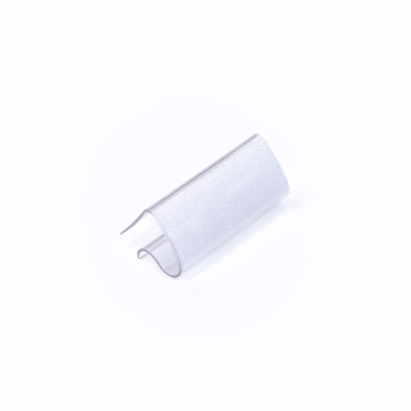 Table Tek Rectangle Clear Plastic Table Cover / Tablecloth Clip - for 3/4" to 1" Thick Tables - 2 1/2" - 10 count box