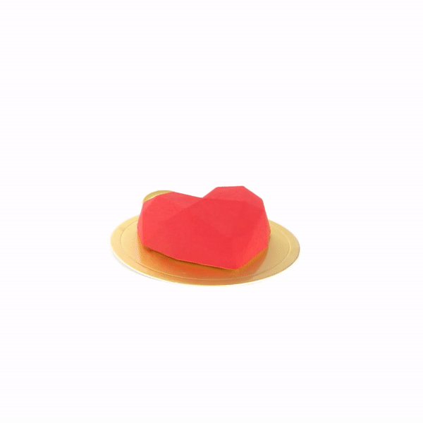 Pastry Tek Silicone Diamond Heart Baking Mold - 8-Compartment - 1 count box