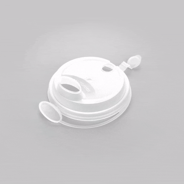 Bev Tek Clear Plastic 2-in-1 Straw or Sippy Cup Lid - with Two Plugs, Fits 12, 16 and 24 oz - 25 count box