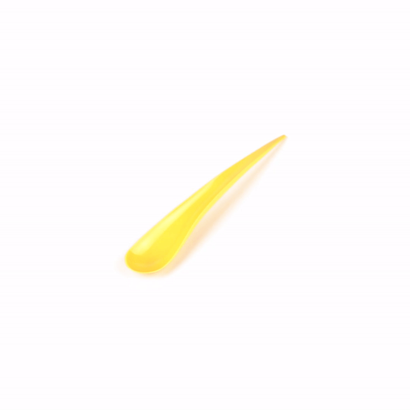Chef 101 Yellow Plastic Deco Party Spoon - 8" - 500 count box