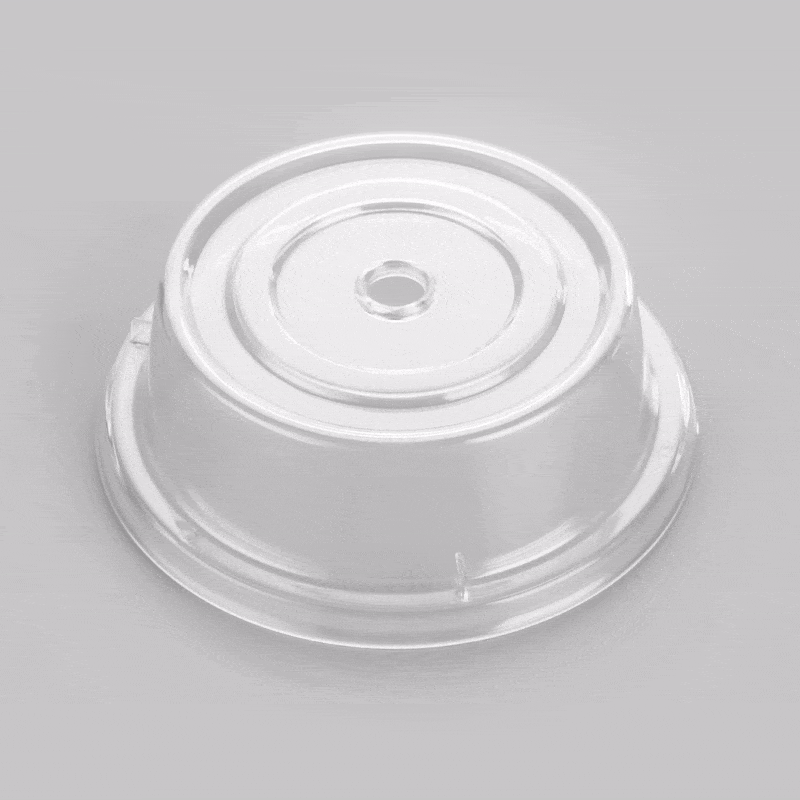 Cater Tek Clear Polycarbonate Plate Cover - 10 1/4" - 10 count box