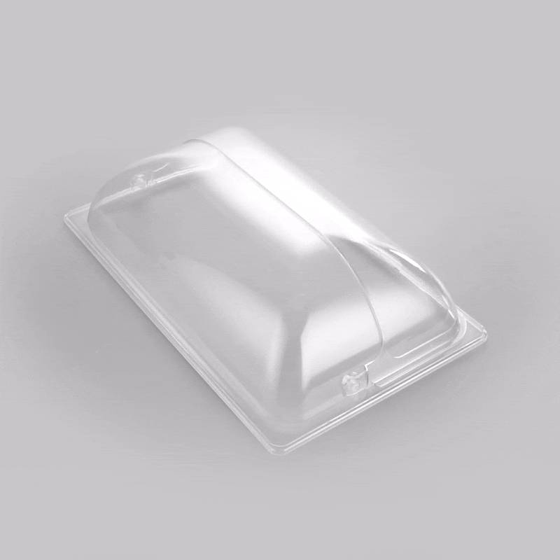 Cater Tek Clear Polycarbonate Plate Cover - Full Size - 21" x 13 1/4" - 10 count box