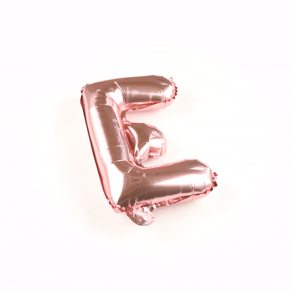 Balloonify Rose Gold Mylar Letter E Balloon - 16" - 1 count box