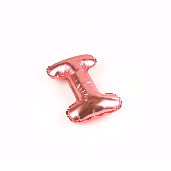 Balloonify Rose Gold Mylar Letter I Balloon - 16" - 1 count box