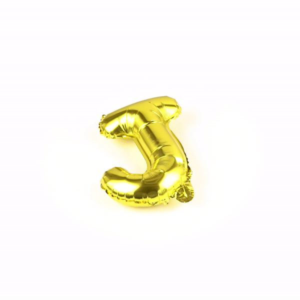 Balloonify Gold Mylar Letter J Balloon - 16" - 1 count box