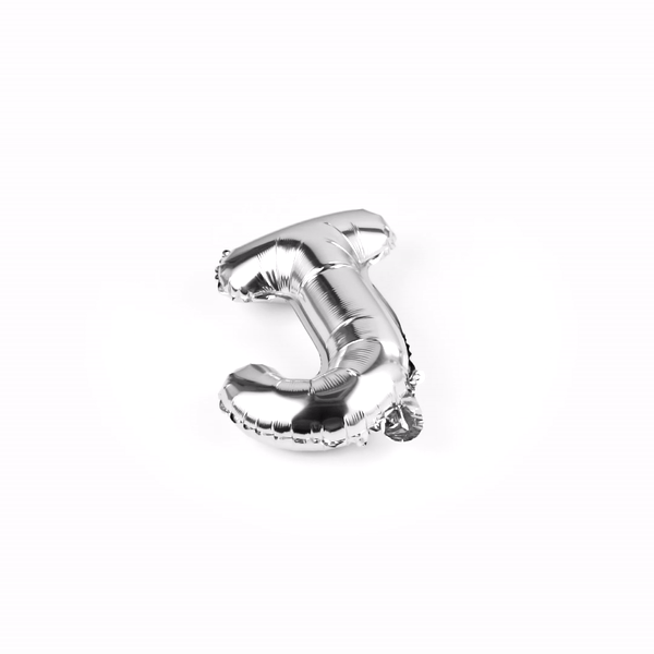 Balloonify Silver Mylar Letter J Balloon - 16" - 1 count box