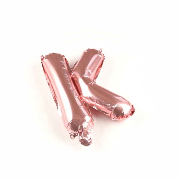Balloonify Rose Gold Mylar Letter K Balloon - 16" - 1 count box