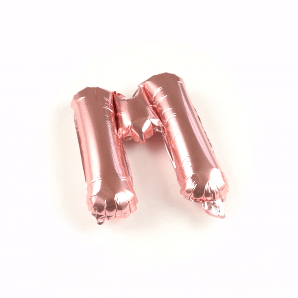 Balloonify Rose Gold Mylar Letter M Balloon - 16" - 1 count box