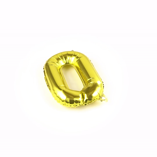 Balloonify Gold Mylar Letter O Balloon - 16" - 1 count box