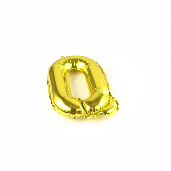 Balloonify Gold Mylar Letter Q Balloon - 16" - 1 count box