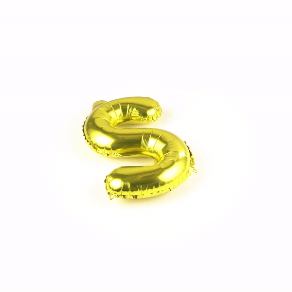 Balloonify Gold Mylar Letter S Balloon - 16" - 1 count box