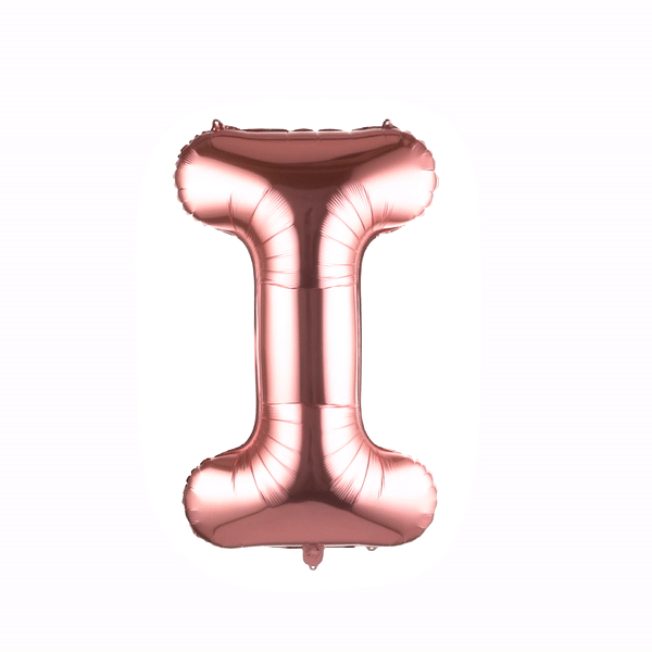 Balloonify Rose Gold Mylar Letter I Balloon - 40" - 1 count box