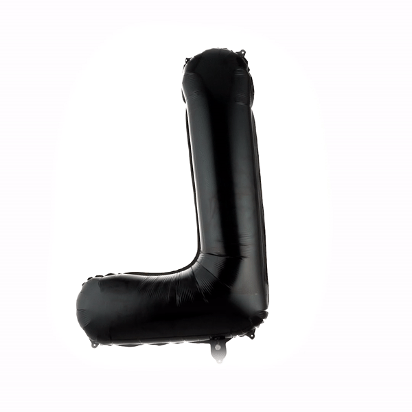 Balloonify Black Mylar Letter L Balloon - 40" - 1 count box